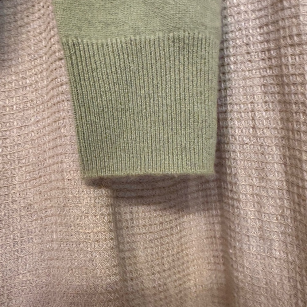 Wild Woman Sage Green Cashmere Crew Neck Sweater - Picture 6 of 7